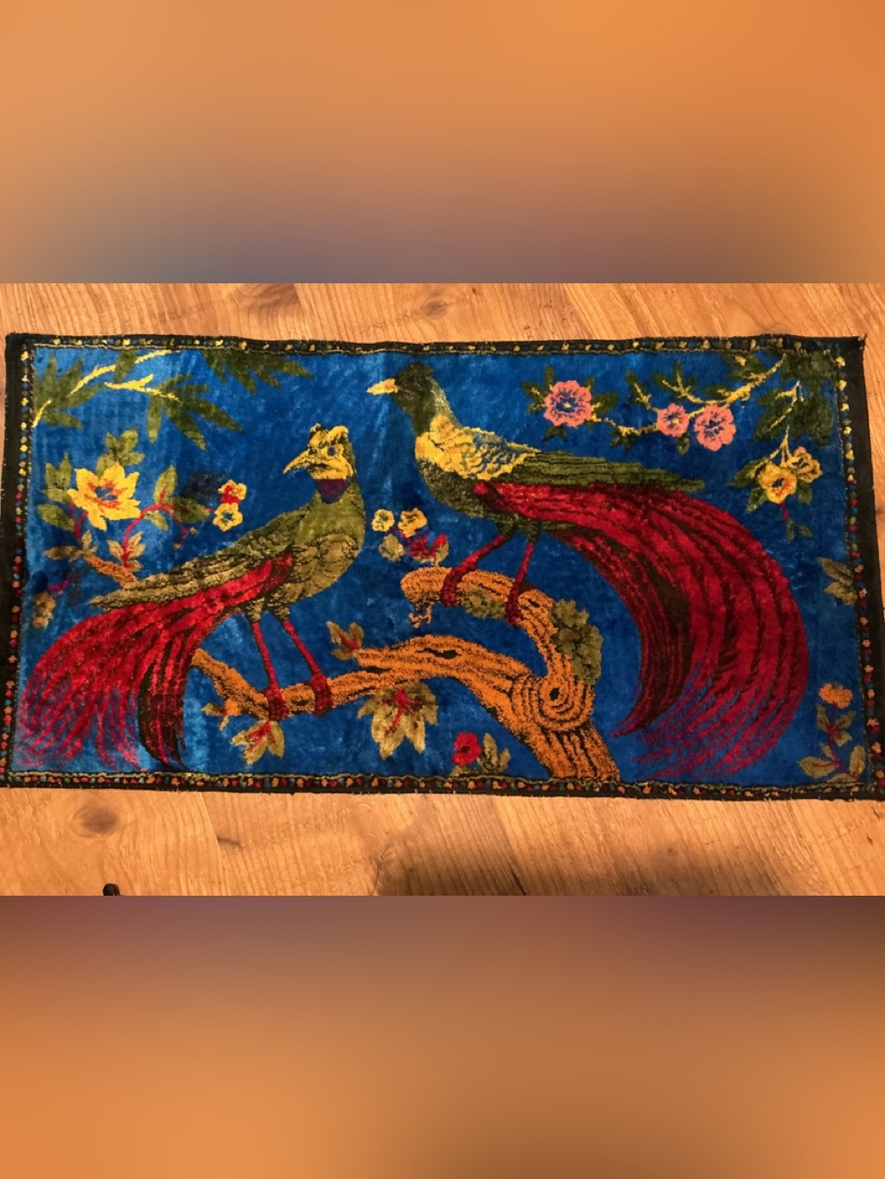 Vintage 1960’s Turkish Velvet Wall Hanging/tapestry